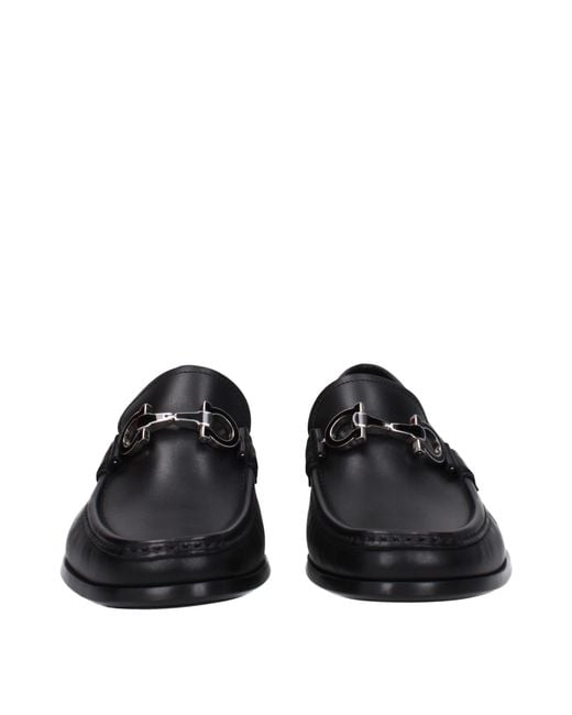 Ferragamo Black Chris Moccasins Leather
