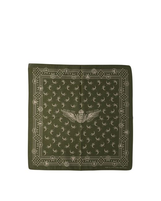 RRL Green Winged-Logo Cotton Bandana Scarves for men