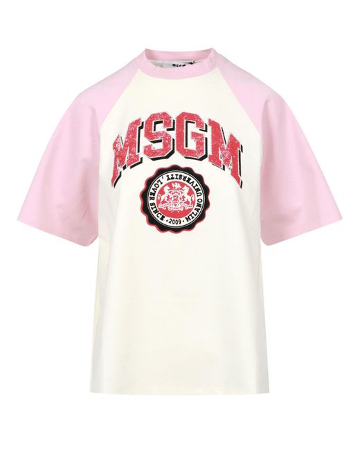 MSGM T Shirts En Polos in het Pink