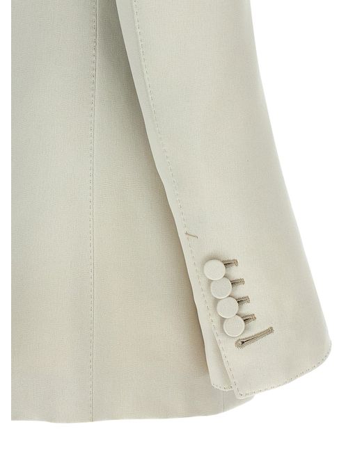 Tom Ford Natural Duchesse Einreihiger Blazer