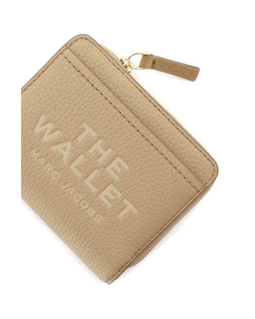Marc Jacobs Natural Die Leder -Mini -kompakte Brieftasche