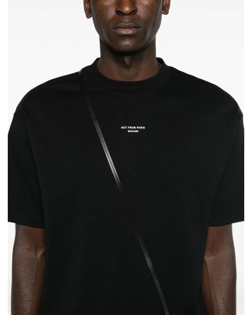 Drole de Monsieur Black Le T Shirt Slogan Classique