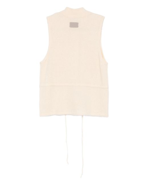 AYA MUSE Natural Button Vest With Tie