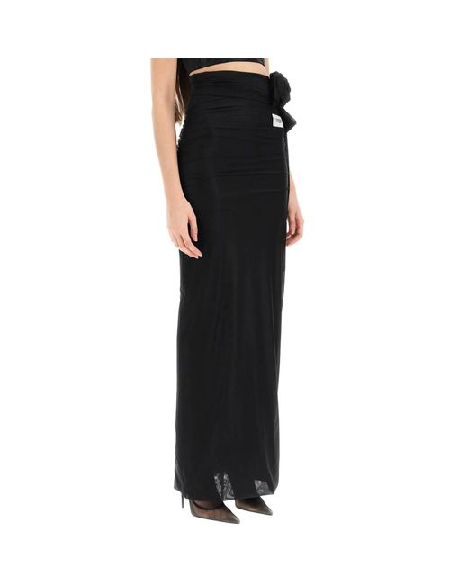 Dolce & Gabbana Black Elastane Long Skirt