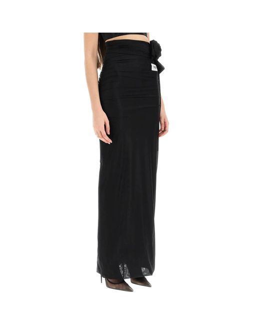 Dolce & Gabbana Black Jersey Stretch Maxi Skirt