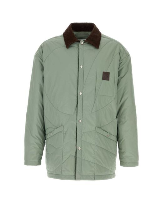 Loewe Green Mint Polyester Padded Jacket for men