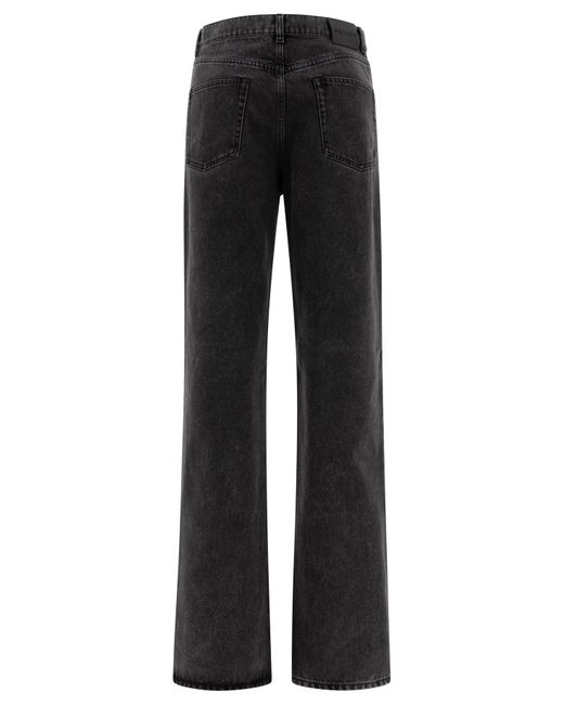 Alexander McQueen Black Skull-Plaque Baggy Cotton Denim Jeans for men