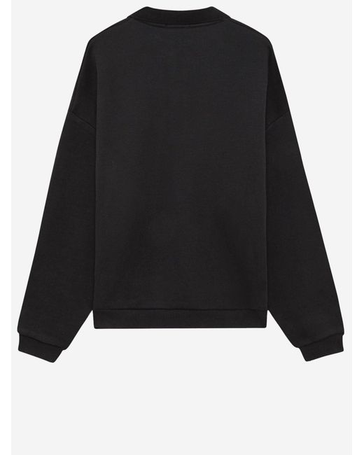 Autry Black Cotton Sweatshirt With Logo for men