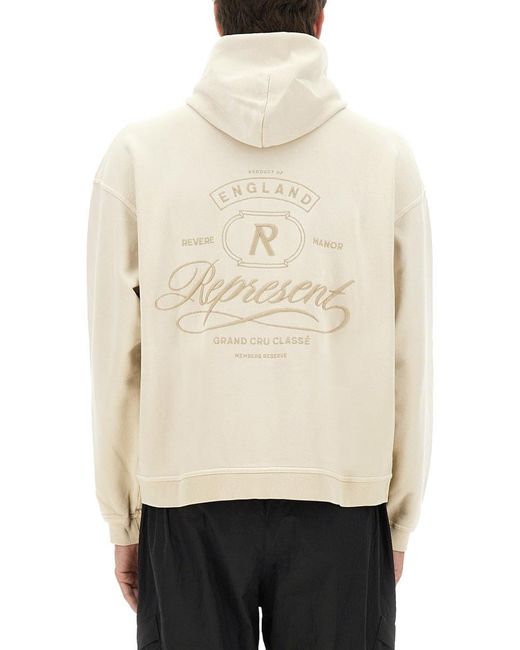 Represent Vertegenwoordig Sweatshirt Met Geborduurd Logo in het White voor heren