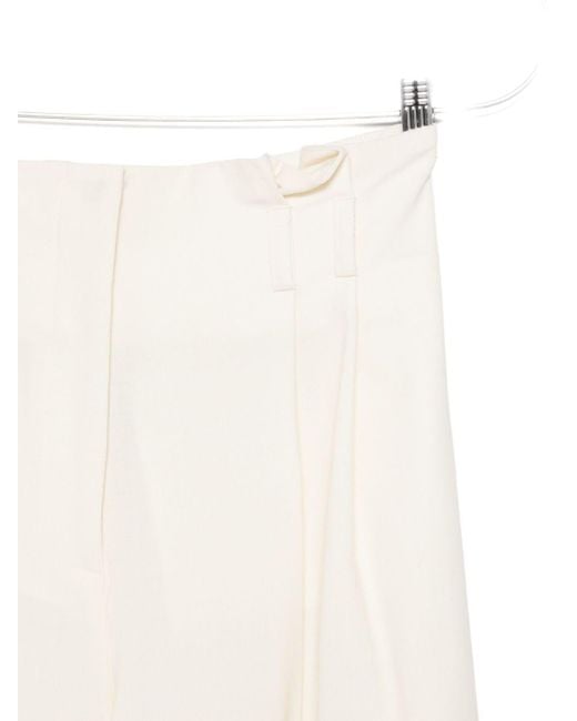 Semicouture White Matisse Wool Blend Trousers