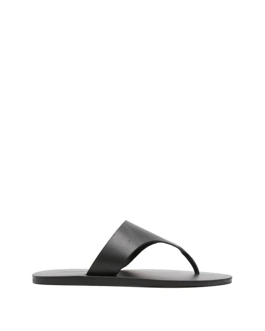 Manebí Black Leahter Thong Sandals