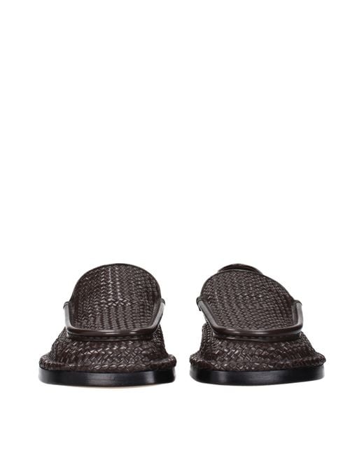 Bottega Veneta Black Daddy Loafers/Dark Chocolate Leather