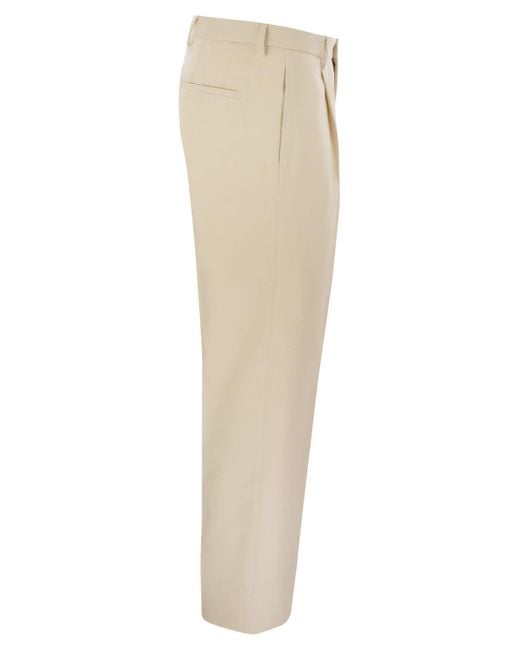 Tagliatore Rek Katoen Blend Broek in het Natural voor heren