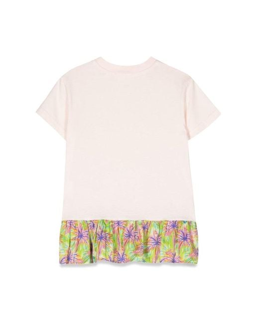 Palm Angels White Ruffles Teedress