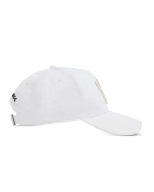 DSquared² Patch-Baseballkappen in White für Herren