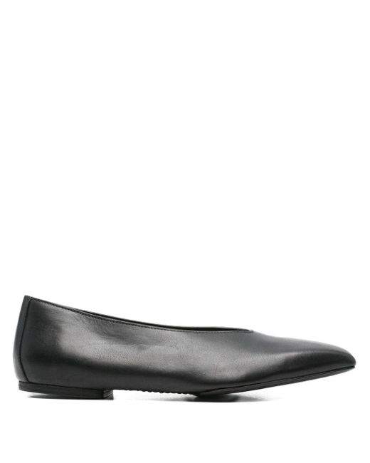Rick Owens Gray Leather Ballet Flats