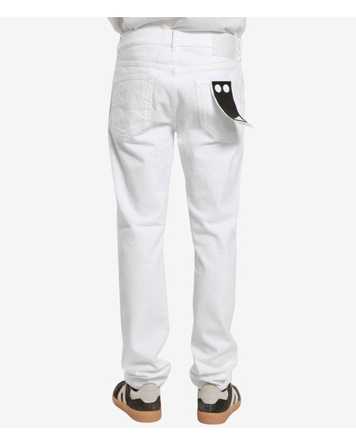 Jeans blanc Grifoni pour homme en coloris White