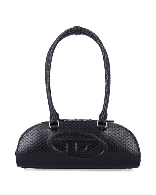 DIESEL Black Elongated Shoulder Handbag