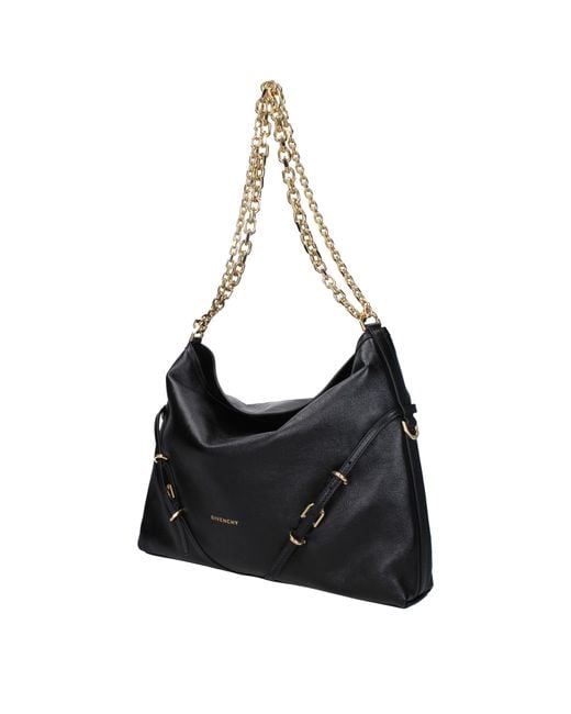 Givenchy Black Voyou Shoulder Bag Leather