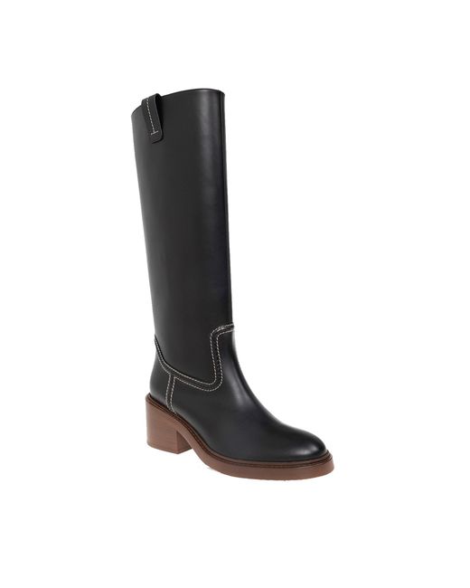 Chloé Black Evening Leather Boots