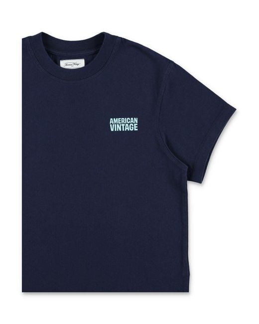 American Vintage Blue T Shirts And Polos