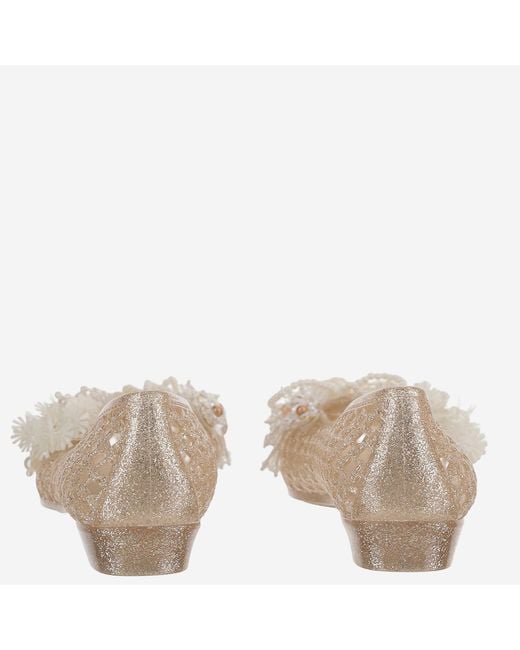 HEAVENLY JELLY Natural Transparent Ballerina Flats With Decoration