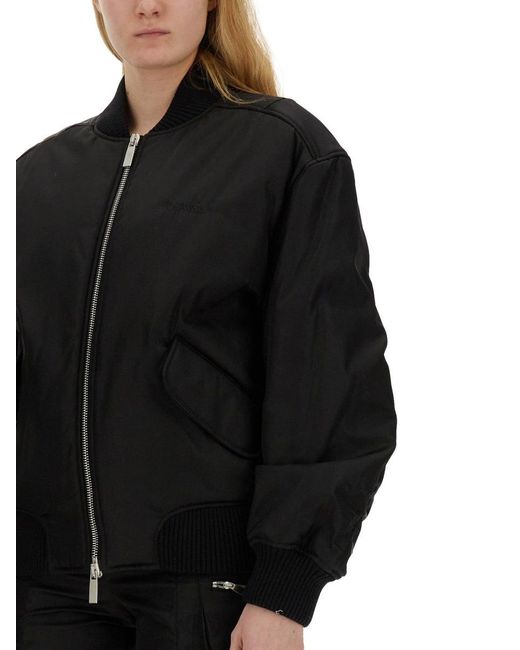 Off-White c/o Virgil Abloh Black Nylon Bomber Jacket
