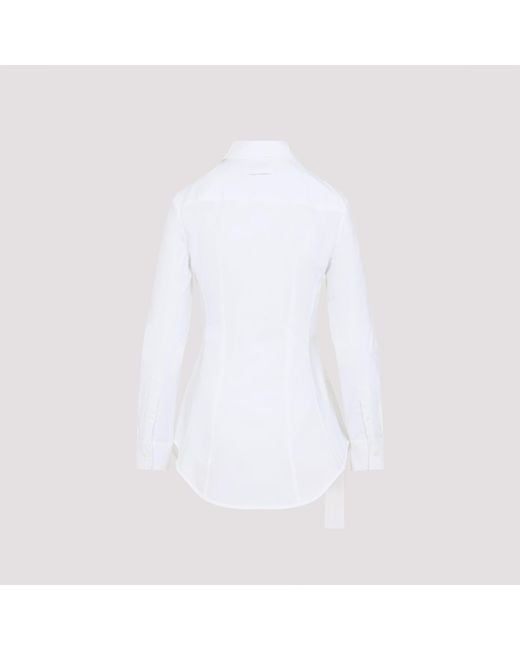 Jean Paul Gaultier White Strap Detail Shirt