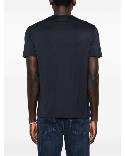 Emporio Armani Black Modal And Silk Blend T-Shirt for men