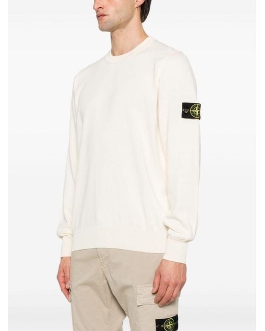 Stone Island Natural Crewneck Sweater for men