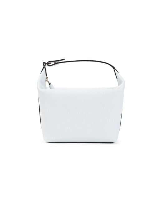 Valextra White Mini Handbag Pouch