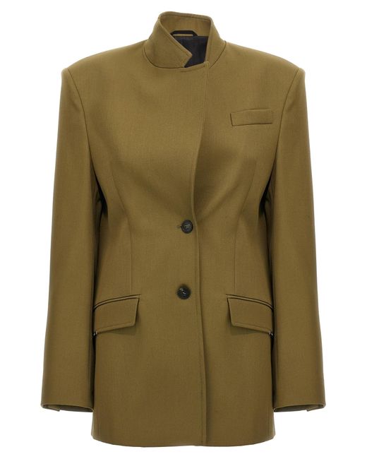 The Attico De Attico Maxi -schouderriem Blazer in het Green