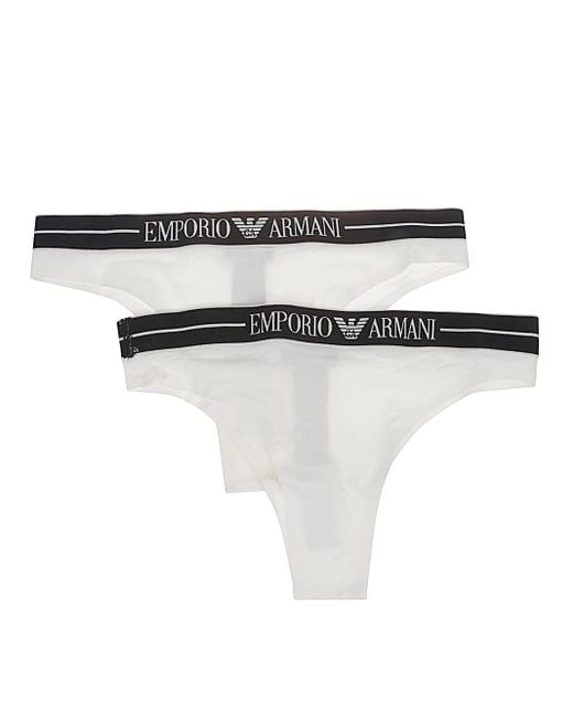 Emporio Armani White Cotton Underwear