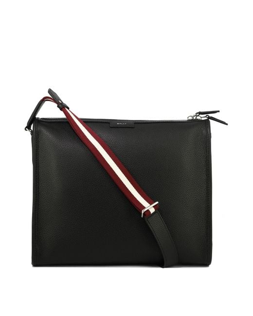 Bally Black "Code Messenger" Crossbody Bag for men