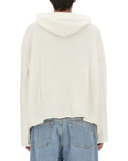 MM6 by Maison Margiela White Cropped Fit Logo T-Shirt for men