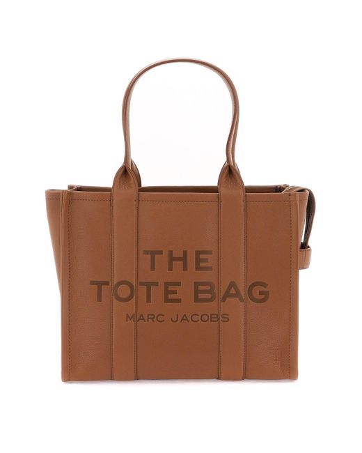 Marc Jacobs 'the Leder Large Tote Bag' ' in het Brown