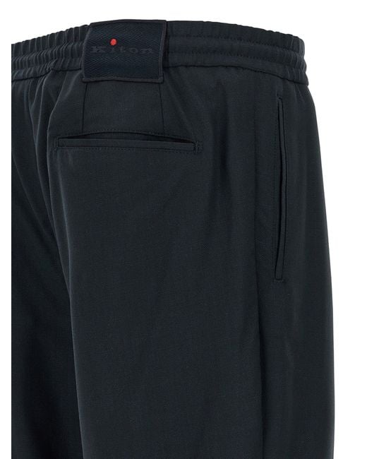 Kiton Hose mit Logo-Knöpfen in Blue für Herren