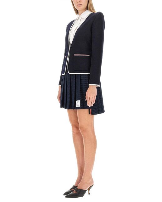 Thom Browne Blue Single-Breasted Jacket