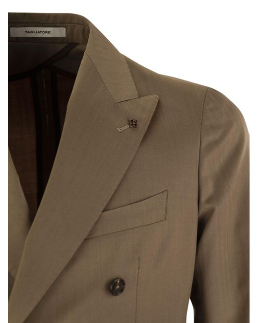 Tagliatore Natural Wool Suit for men