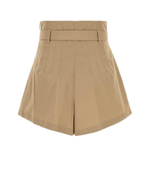 Prada Natural Poplin Shorts
