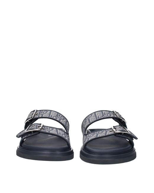 Dior Blue Ciabatte E Zoccoli Aqua Uomo Tessuto Grigio/Blu Aviazione for men