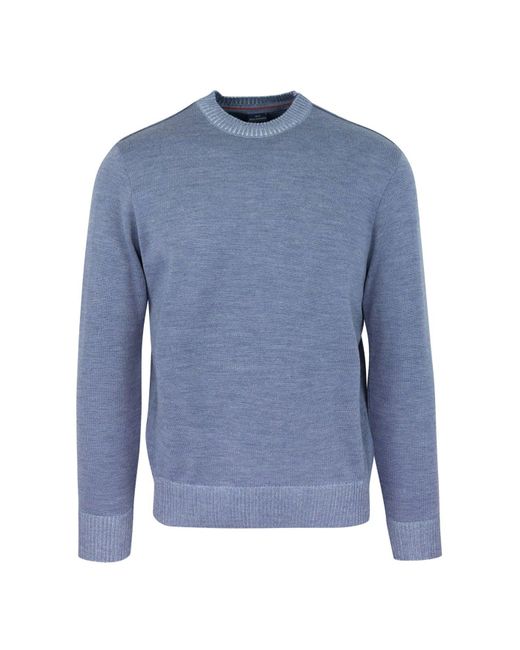 Paul & Shark Blue Maglia in Lana Con Rcamo