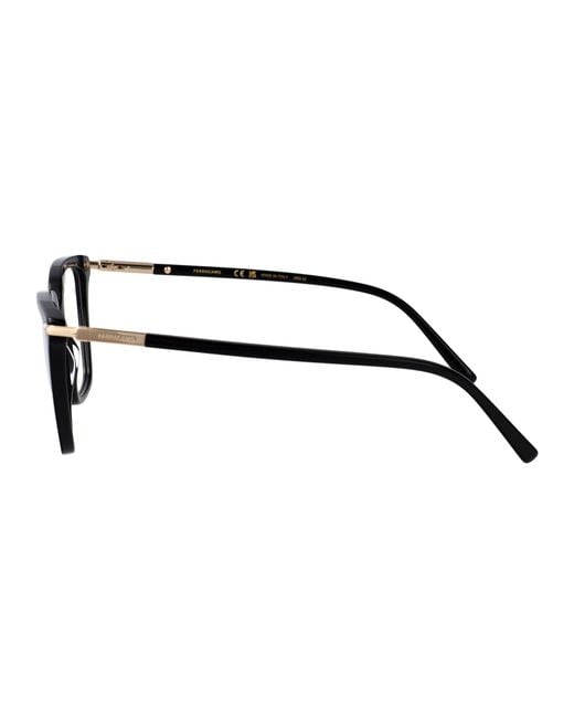 Ferragamo Black Rectangular Optical Sf3038 1