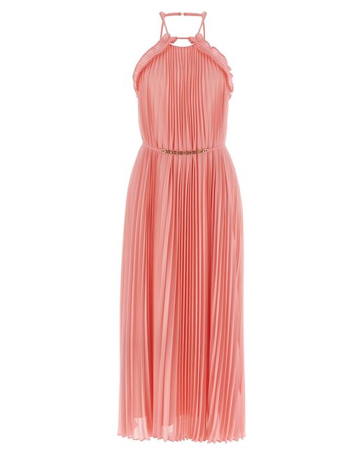 Twinset Pink Pleated Dress