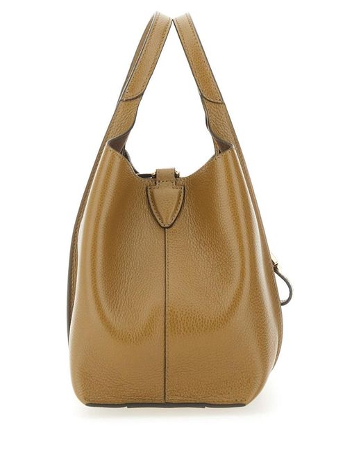 Tod's Brown "T Timeless" Mini Shopping Bag