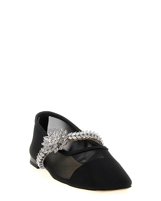 Mach & Mach Black 'Lotus' Ballet Flats for men