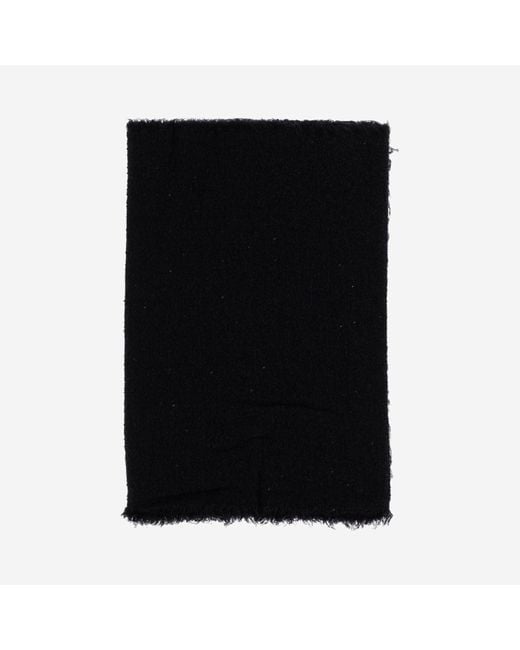 Faliero Sarti Black Altea Wool Blend Scarf With Sequins