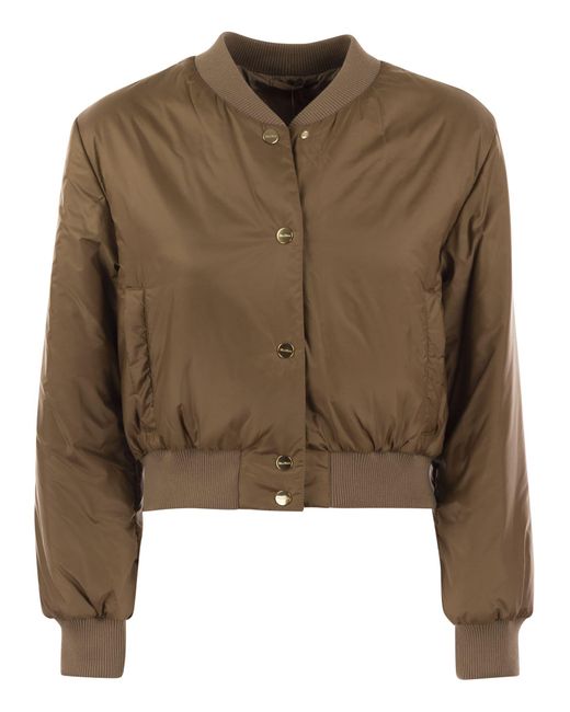 Max Mara Greenbi Omkeerbaar Canvas Bomberjack