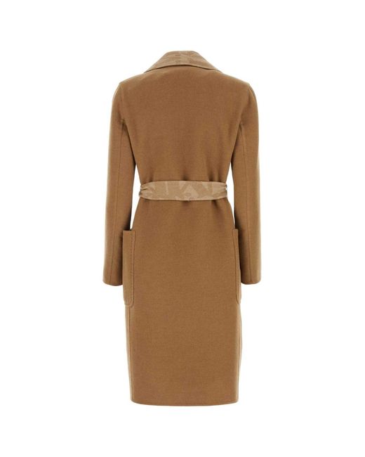 Max Mara Natural Biscuit Camel Abito Coat