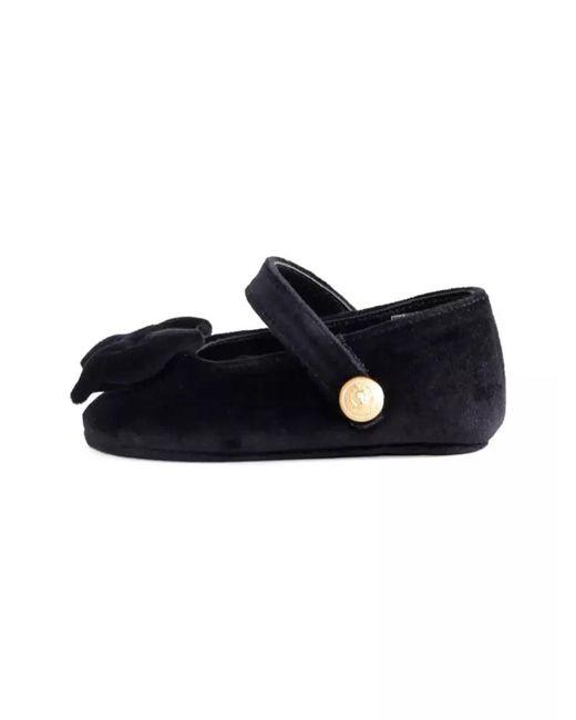 Balmain Black Ballet Flats With Bow